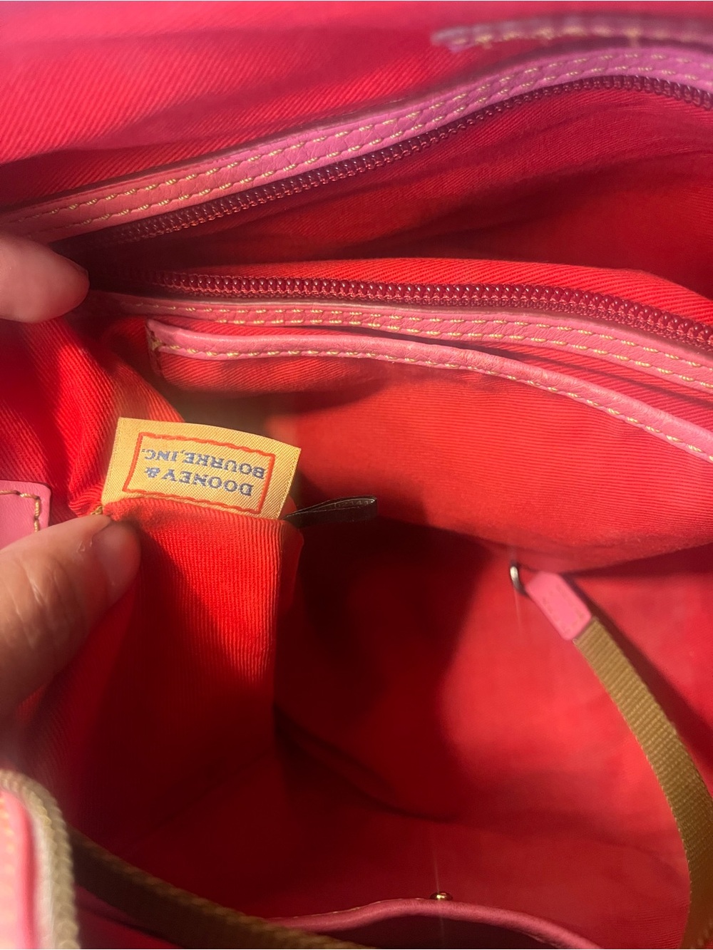 Dooney & Bourke Florentine Pink Leather Satchel - Picture 16 of 17